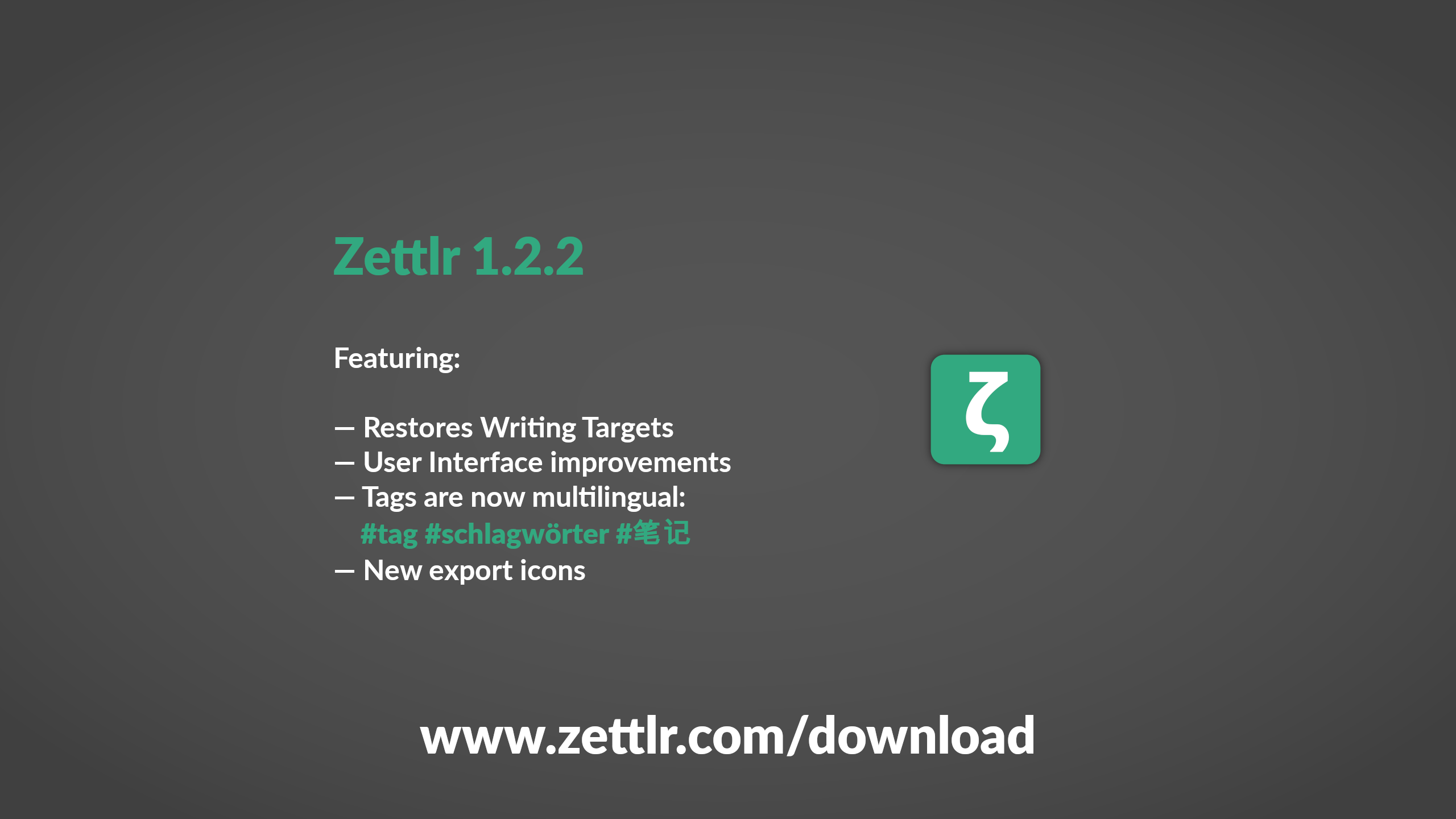 Zettlr 1.2.2 Released
