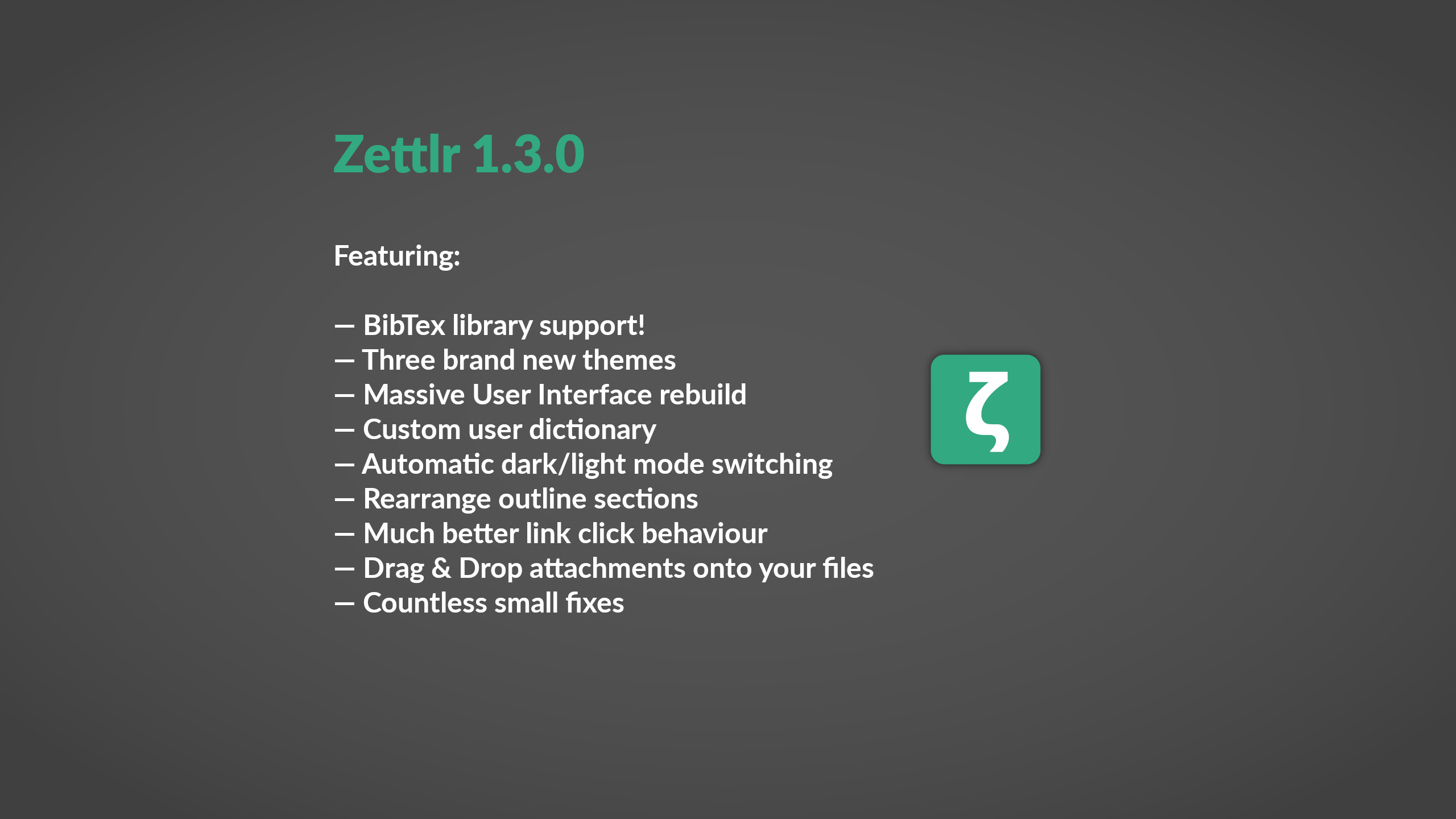 Zettlr 1.3.0 released
