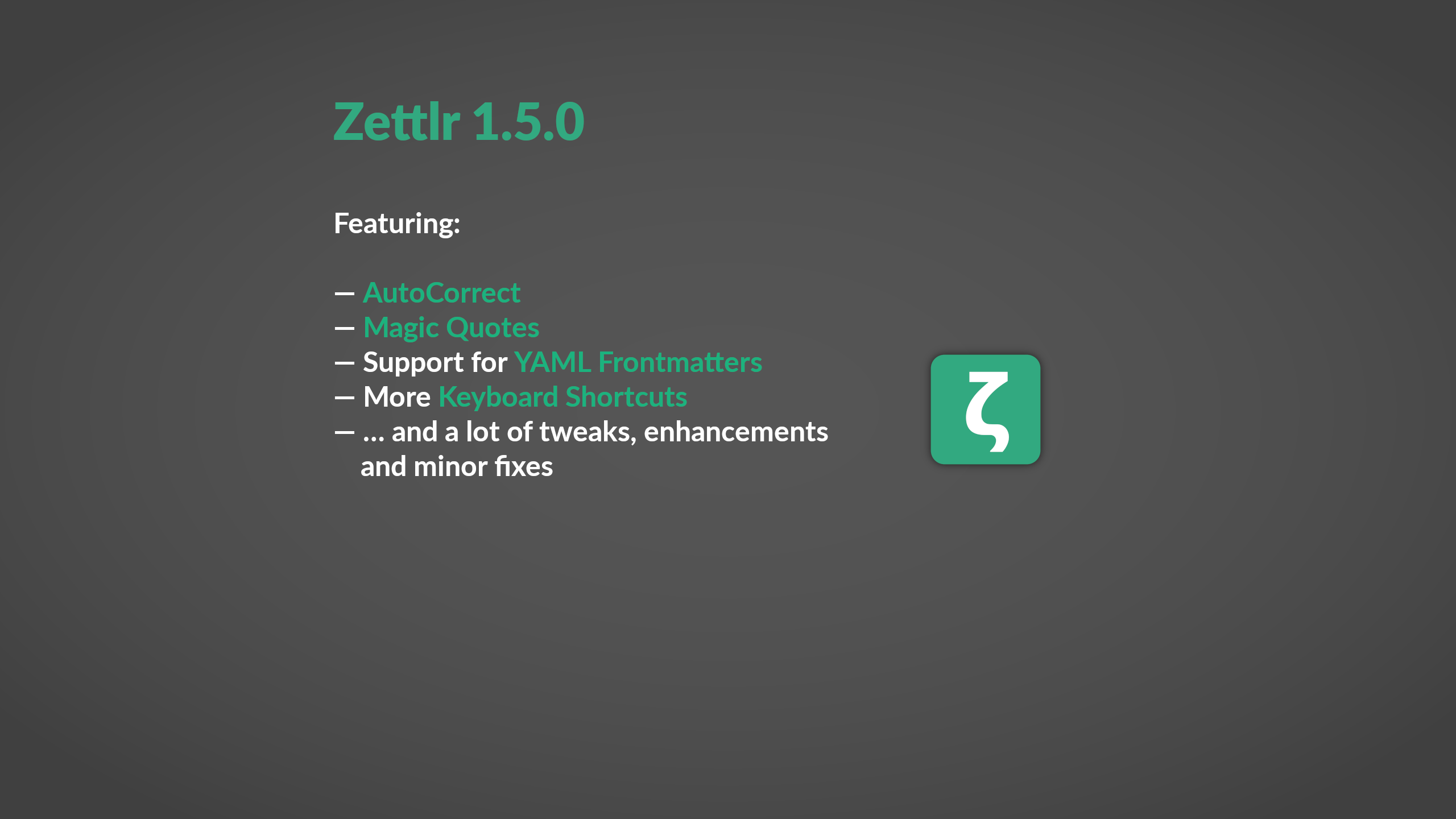 Zettlr 1.5.0 released